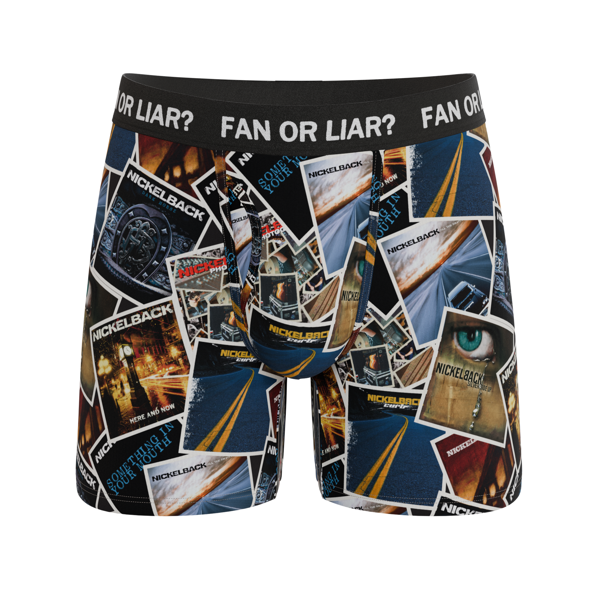 The Fan or Liar | Shinesty X Nickelback Albums Ball Hammock® Pouch Underwear With Fly - Shinesty