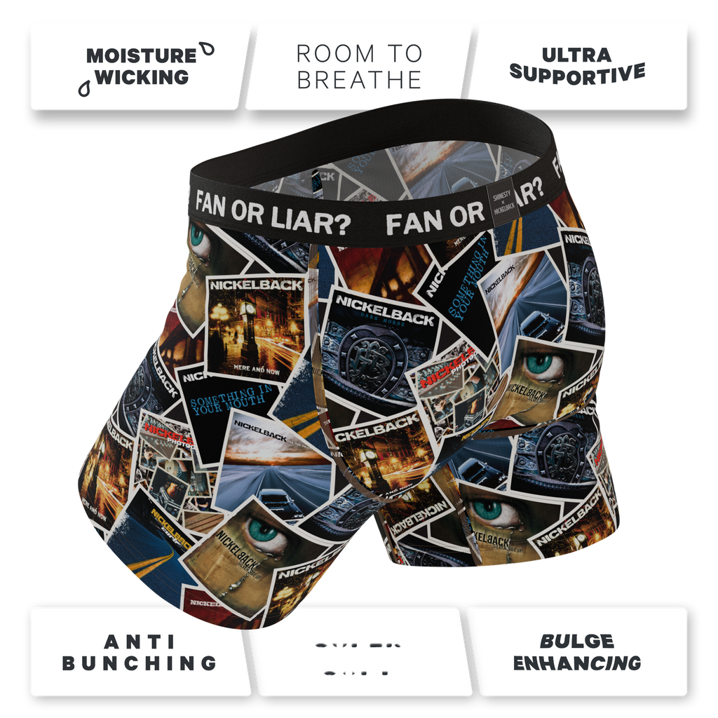 The Fan or Liar | Shinesty X Nickelback Albums Ball Hammock® Pouch Underwear With Fly - Shinesty