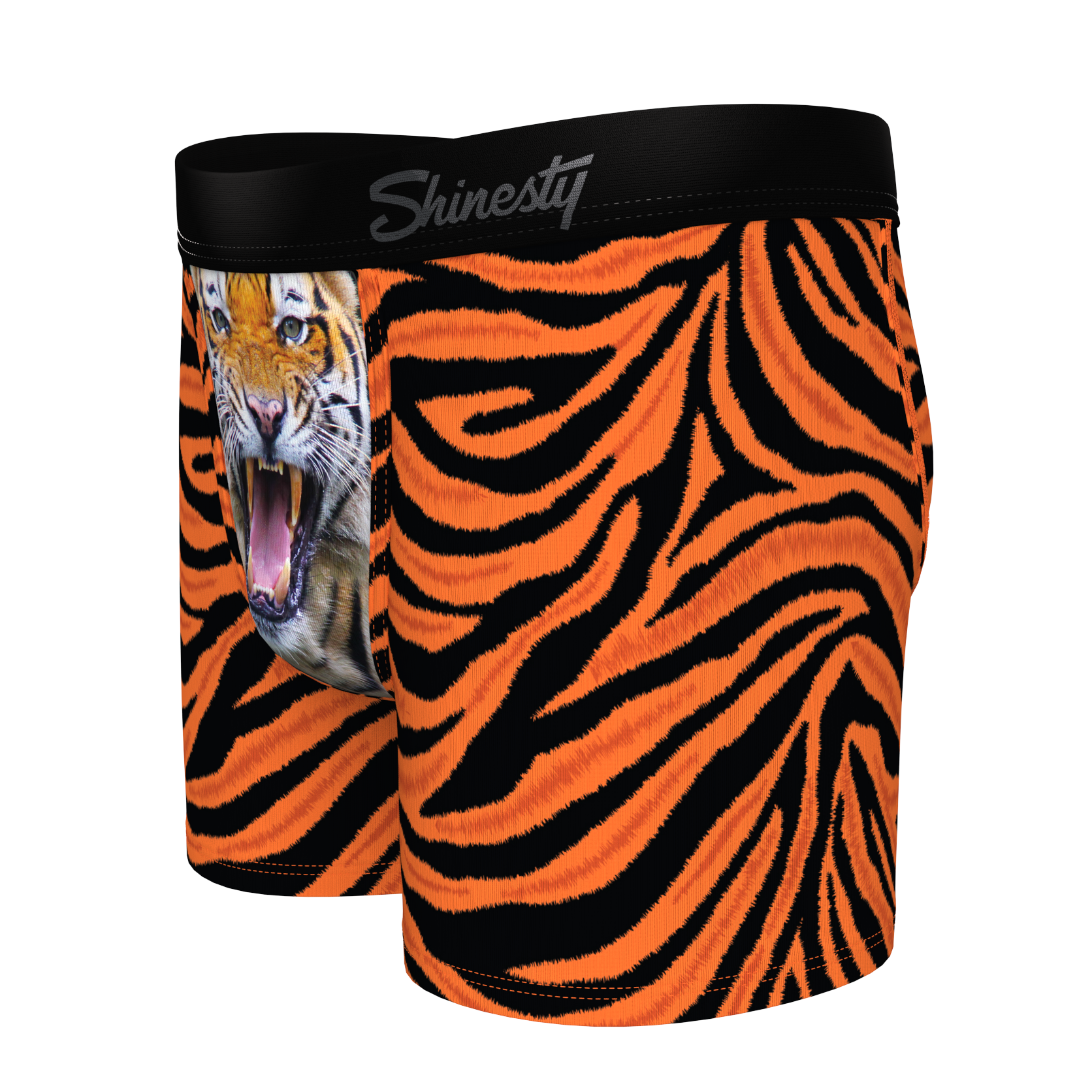 The Feral Feline | Tiger Print Youth Boxer Briefs - Shinesty