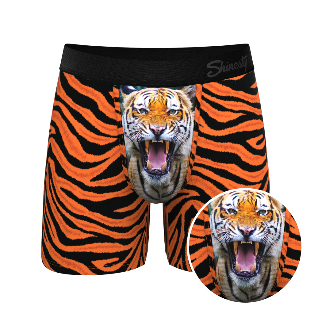 The Feral Feline | Tiger Print Ball Hammock® Pouch Underwear - Shinesty