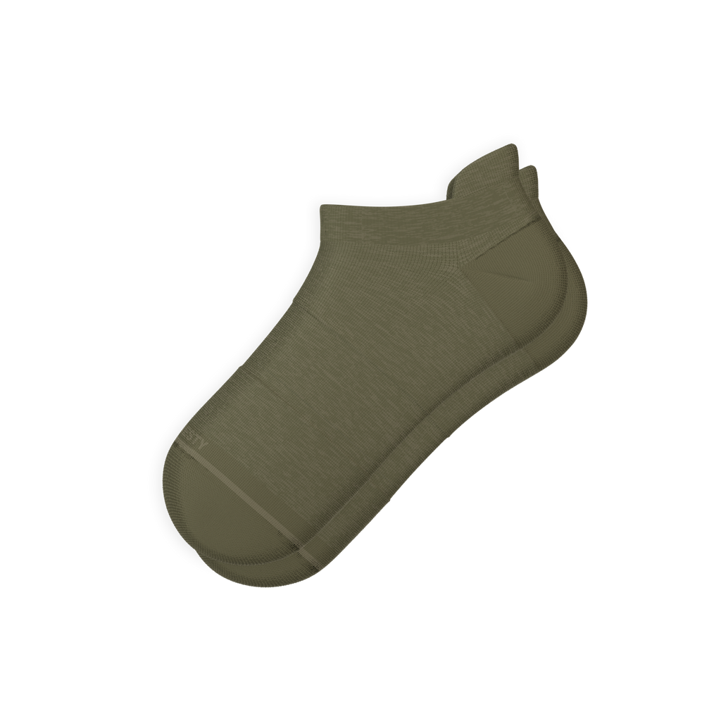 The Fields Of Green | Oil Green Heel Hammock™ Ankle Socks - Shinesty