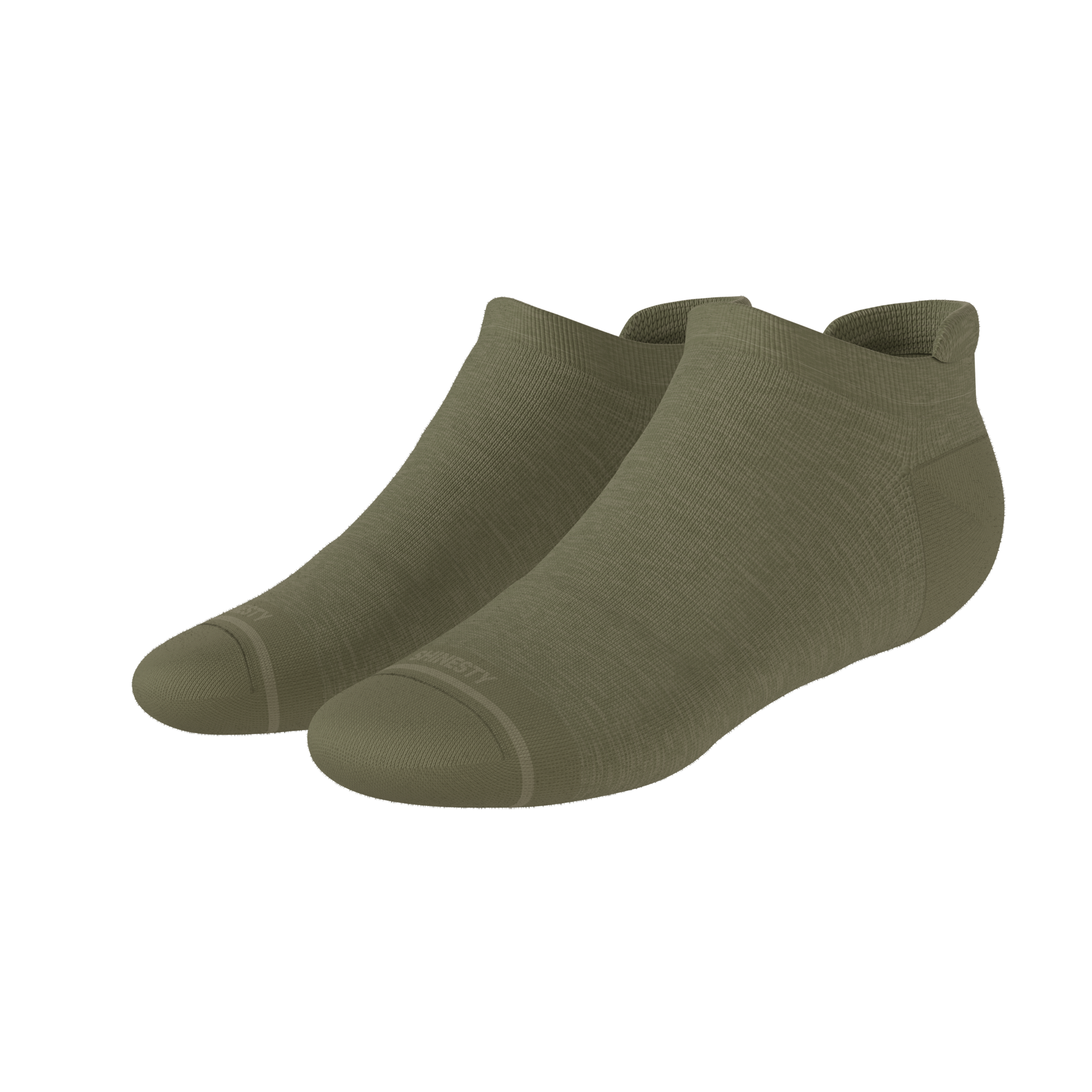 The Fields Of Green | Oil Green Heel Hammock™ Ankle Socks - Shinesty