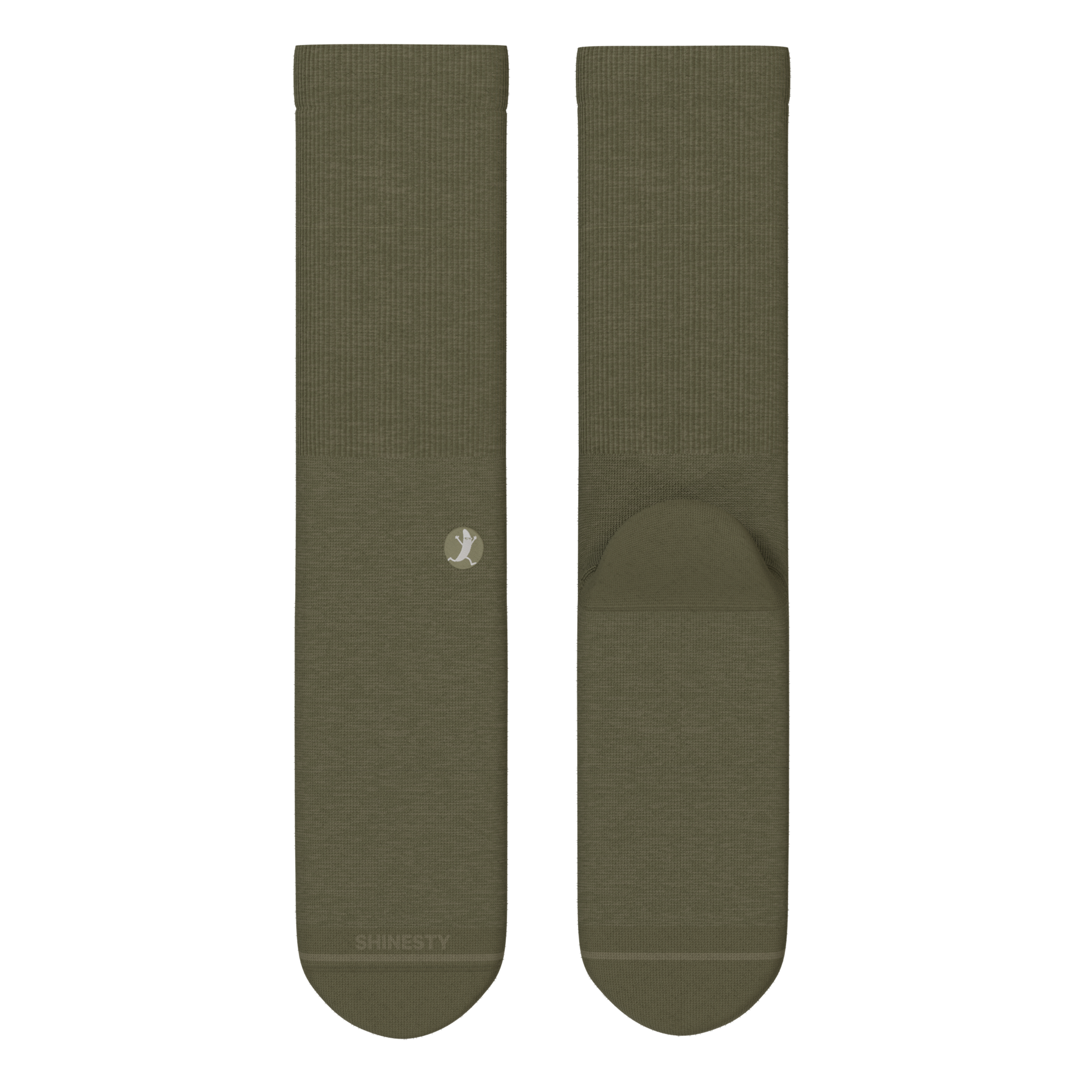 The Fields Of Green | Oil Green Heel Hammock™ Crew Socks - Shinesty