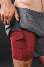 The Finish Line | Grey and Red Ball Hammock® 7 Inch Athletic Shorts - Shinesty