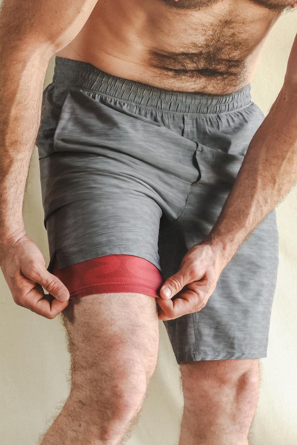 The Finish Line | Grey and Red Ball Hammock® 9 Inch Athletic Shorts - Shinesty