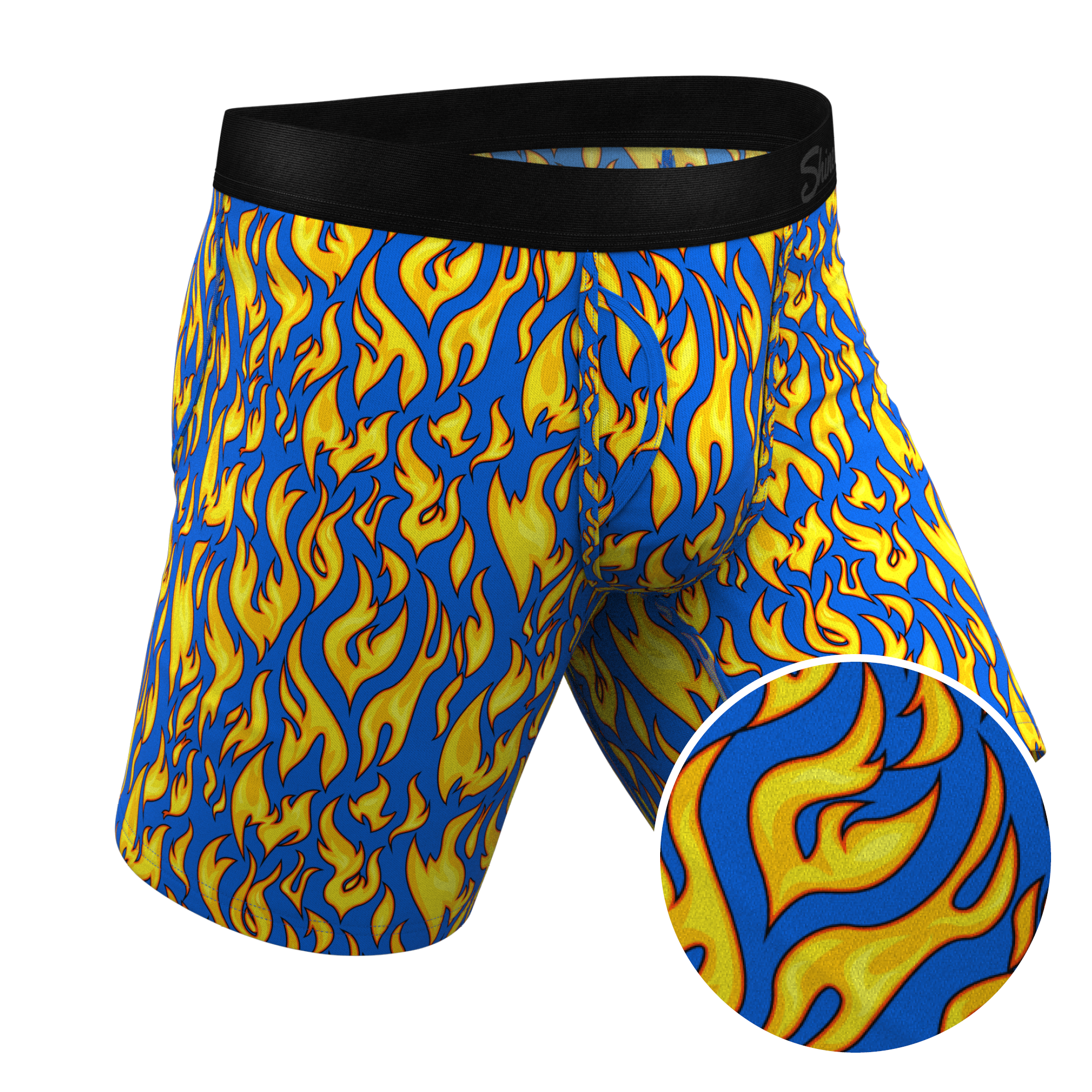 The Fire Crotch | Flames Ball Hammock® Boxer - Long Leg - Shinesty