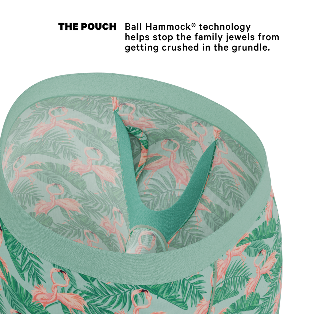 The Flamboyance | Flamingo Ball Hammock® Boxer - Long Leg - Shinesty