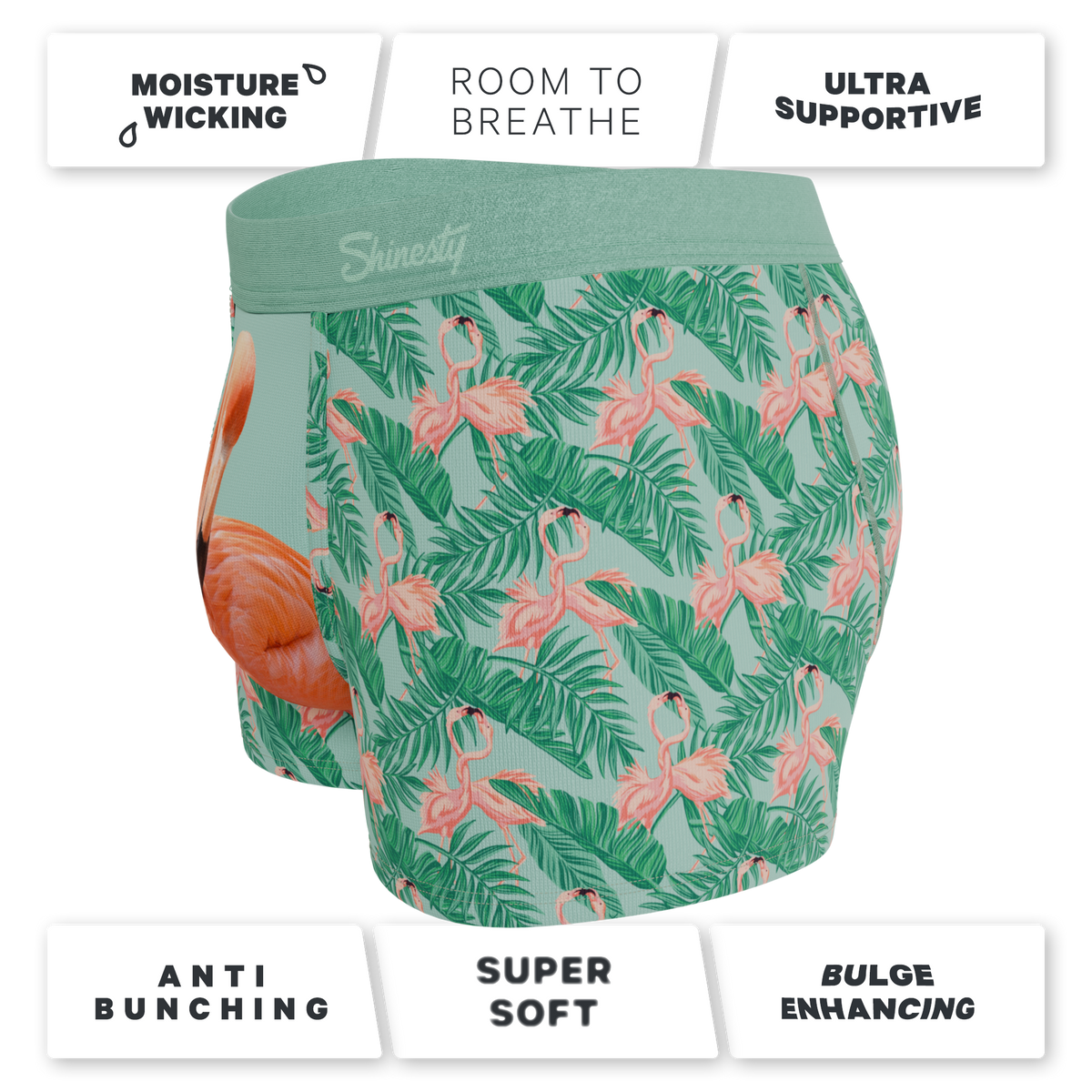 The Flamboyance | Flamingo Ball Hammock® Pouch Trunks Underwear - Shinesty