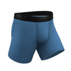 The Fleck Me | Heather Blue Flecked Ball Hammock® Pouch Underwear - Shinesty