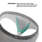 The Flintstone | Heather Grey and Black Ball Hammock® Pouch Underwear Briefs - Shinesty