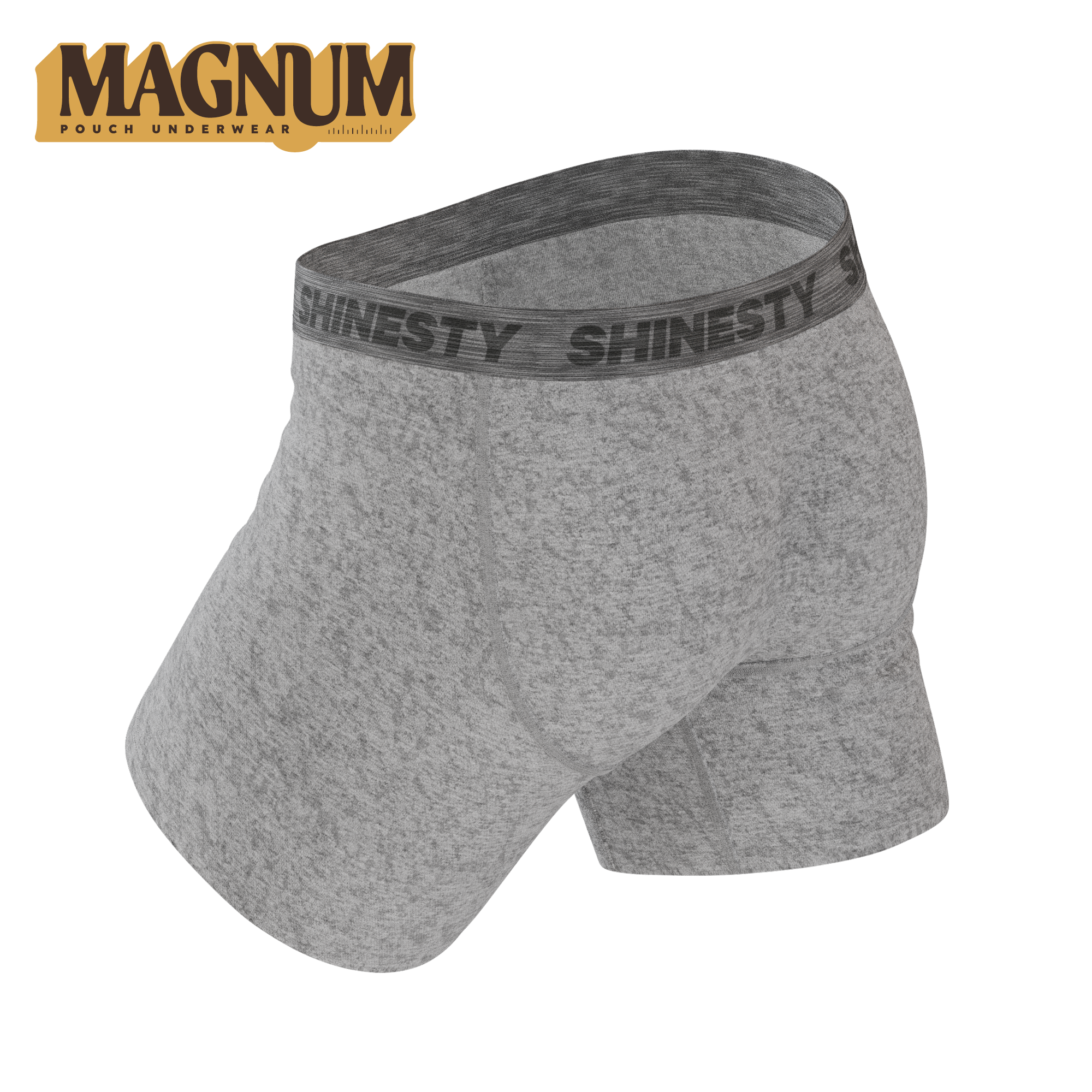 The Flintstone | Heather Grey and Black Ball Hammock® Magnum Big Pouch Underwear - Shinesty