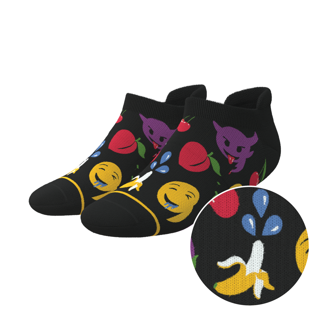 The Flirt | Emoji Heel Hammock™ Ankle Socks - Shinesty