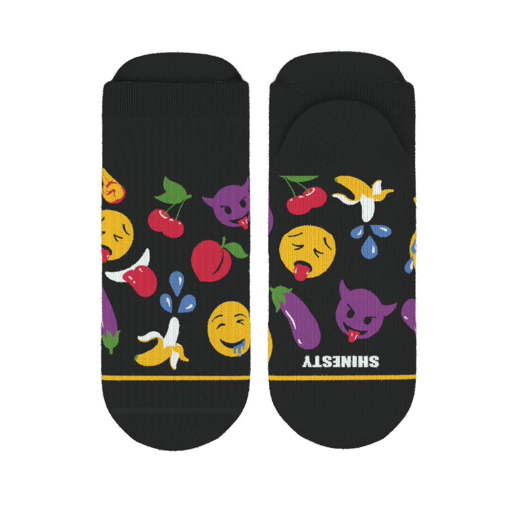 The Flirt | Emoji Heel Hammock™ Ankle Socks - Shinesty