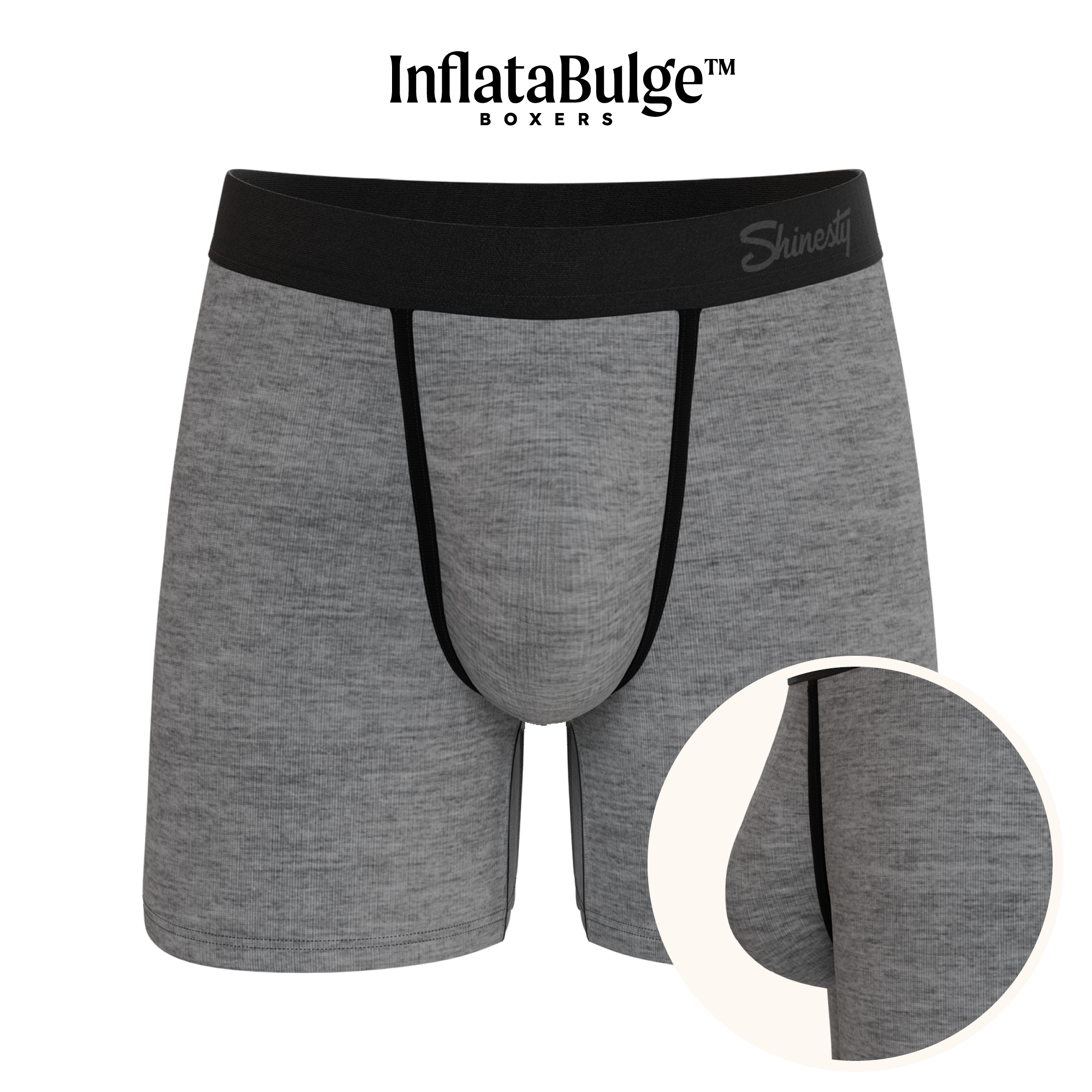 The Fog Horn | Light Heather Grey InflataBulge™ Pump Up Boxer Briefs - Shinesty