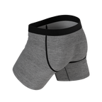 The Fog Horn | Light Heather Grey InflataBulge™ Pump Up Boxer Briefs - Shinesty