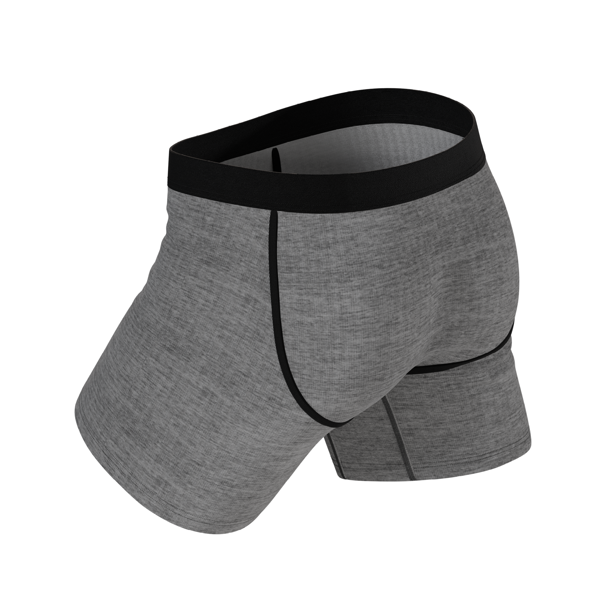 The Fog Horn | Light Heather Grey InflataBulge™ Pump Up Boxer Briefs - Shinesty