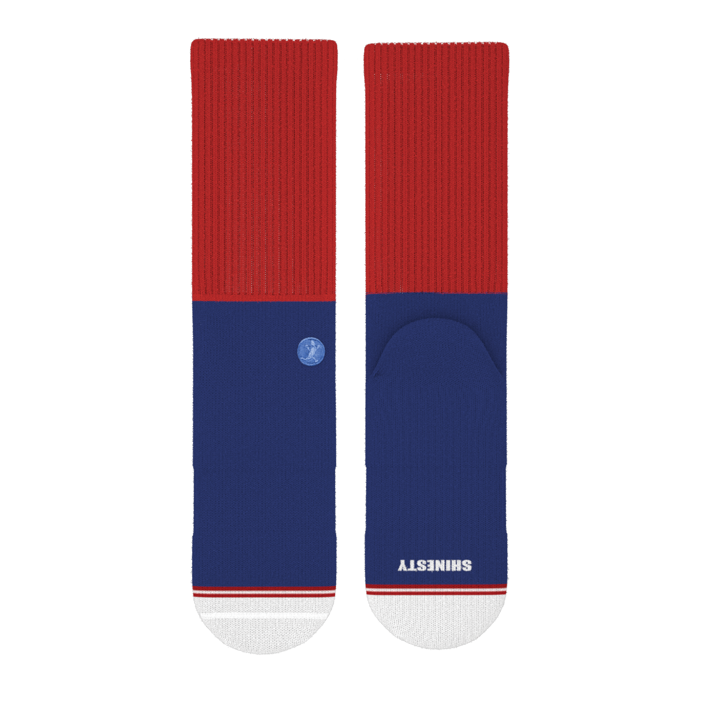 The Fourth | Patriotic Red and Blue Heel Hammock™ Crew Socks - Shinesty