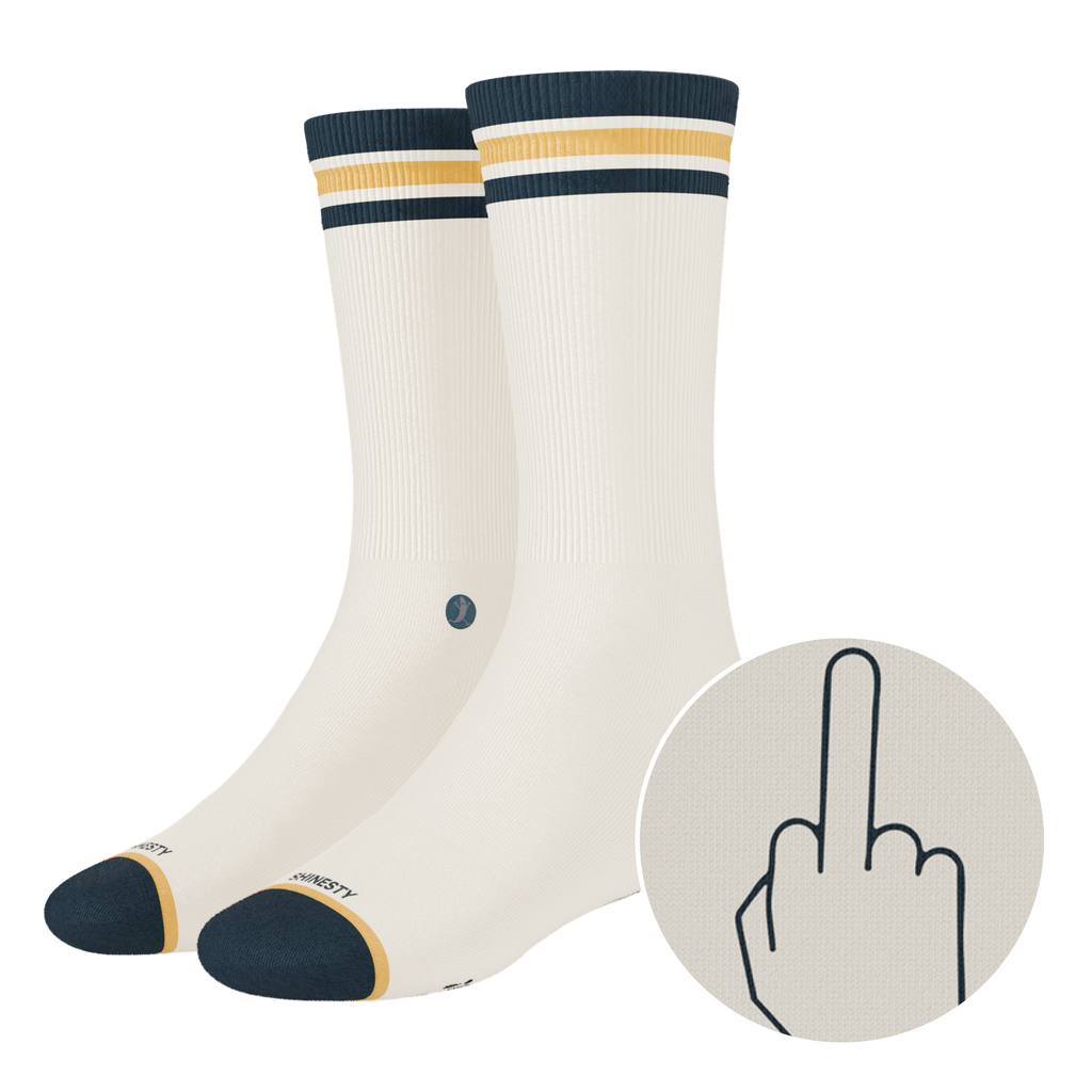 The Friendly Fire | Middle Finger Heel Hammock™ Crew Socks - Shinesty