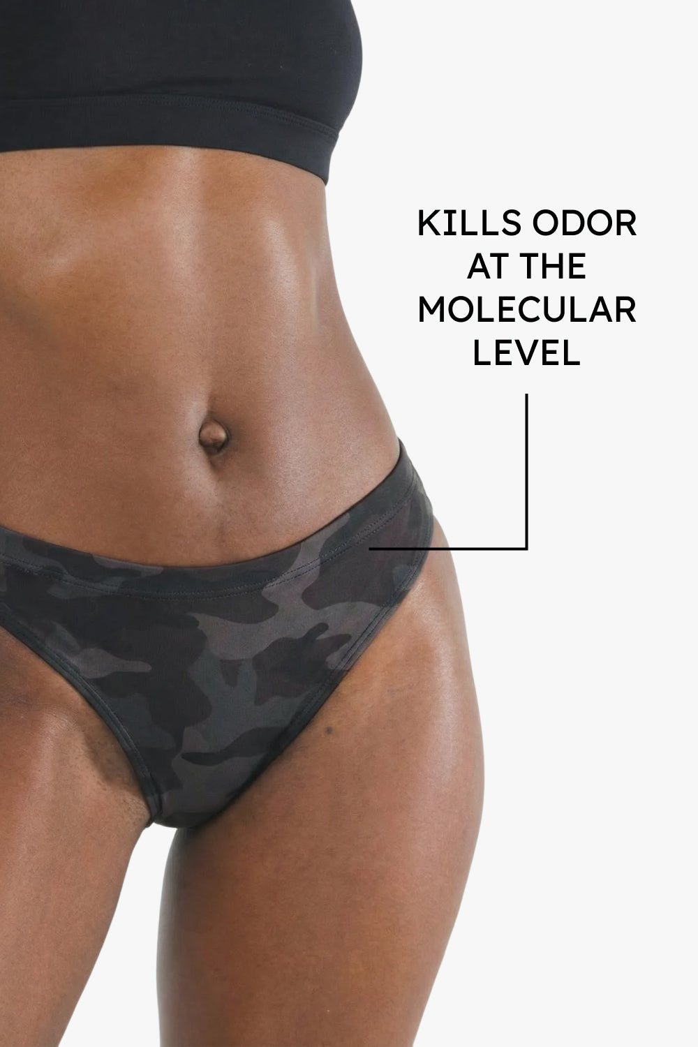 The Darkside | Black Camouflage Fart Proof Bikini Underwear - Shinesty