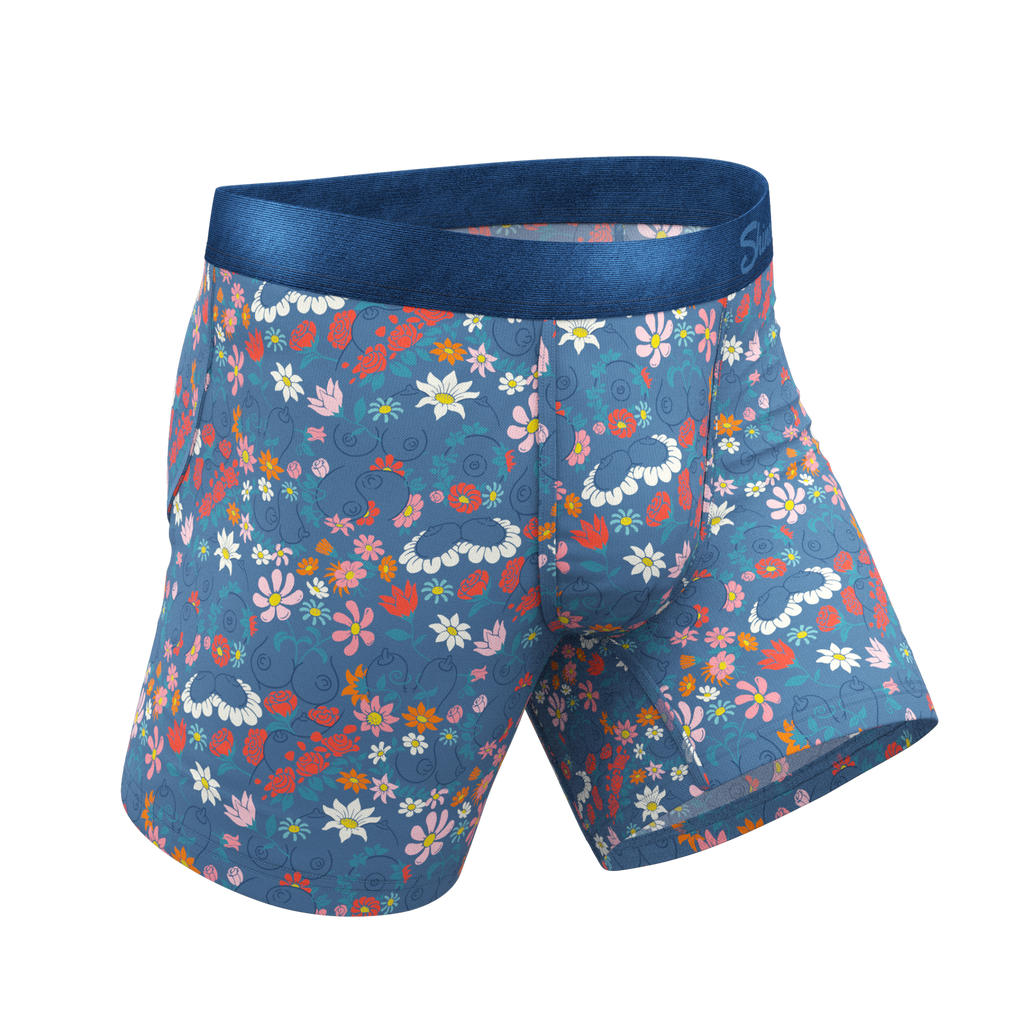 The Gardening Nips | Busty Floral Ball Hammock® Pouch Underwear - Shinesty
