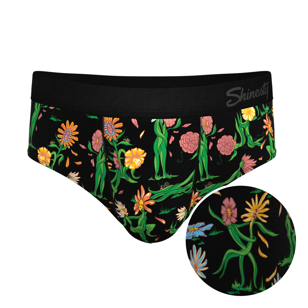The Garden of Breedin | Flower Print Ball Hammock® Pouch Underwear Briefs - Shinesty