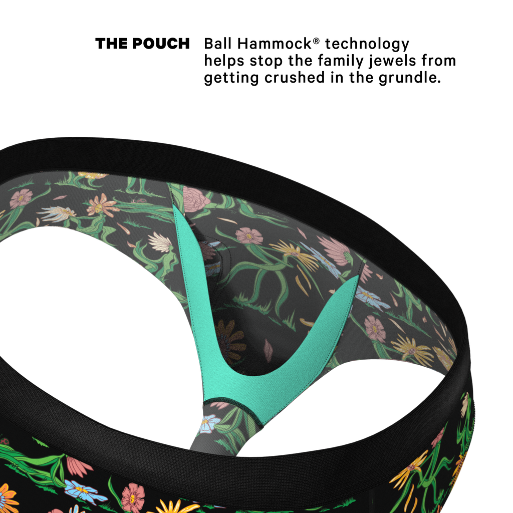 The Garden of Breedin | Flower Print Ball Hammock® Pouch Underwear Briefs - Shinesty