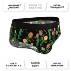 The Garden of Breedin | Flower Print Ball Hammock® Pouch Underwear Briefs - Shinesty