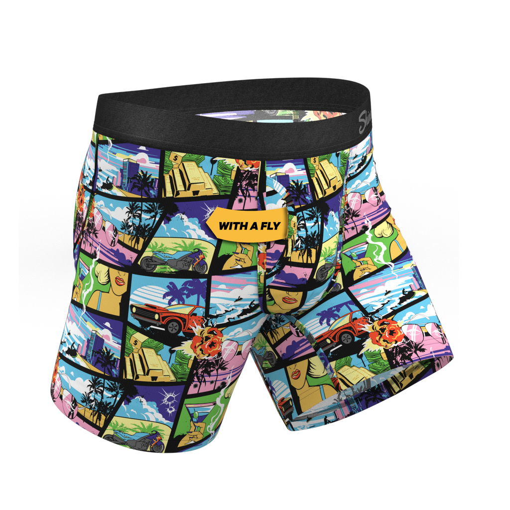 The Gas Pedal | Pop Art Ball Hammock® Pouch Underwear With Fly - Shinesty