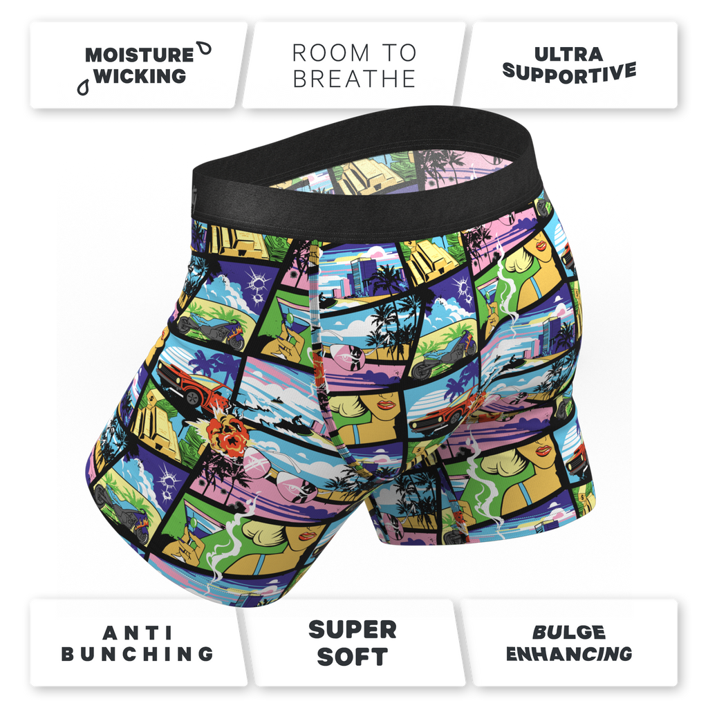 The Gas Pedal | Pop Art Ball Hammock® Pouch Underwear With Fly - Shinesty