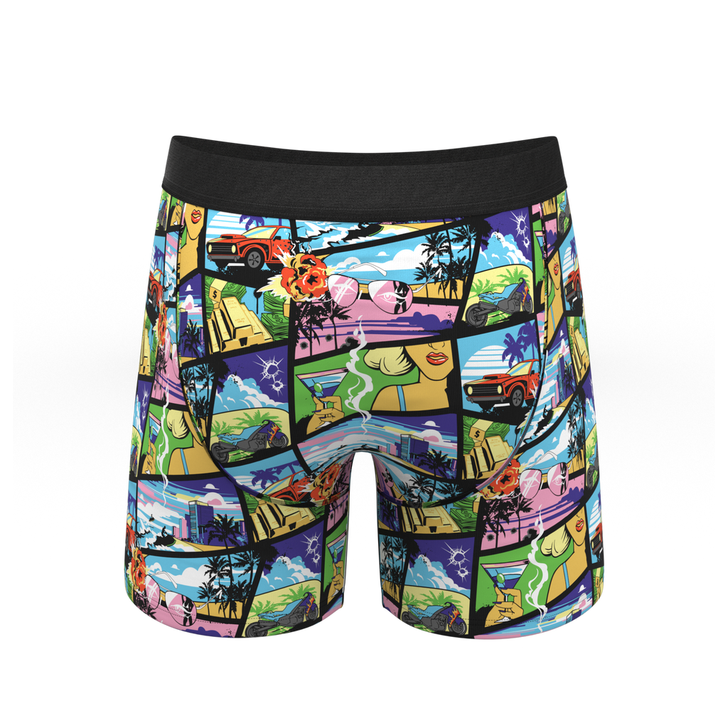 The Gas Pedal | Pop Art Ball Hammock® Pouch Underwear With Fly - Shinesty