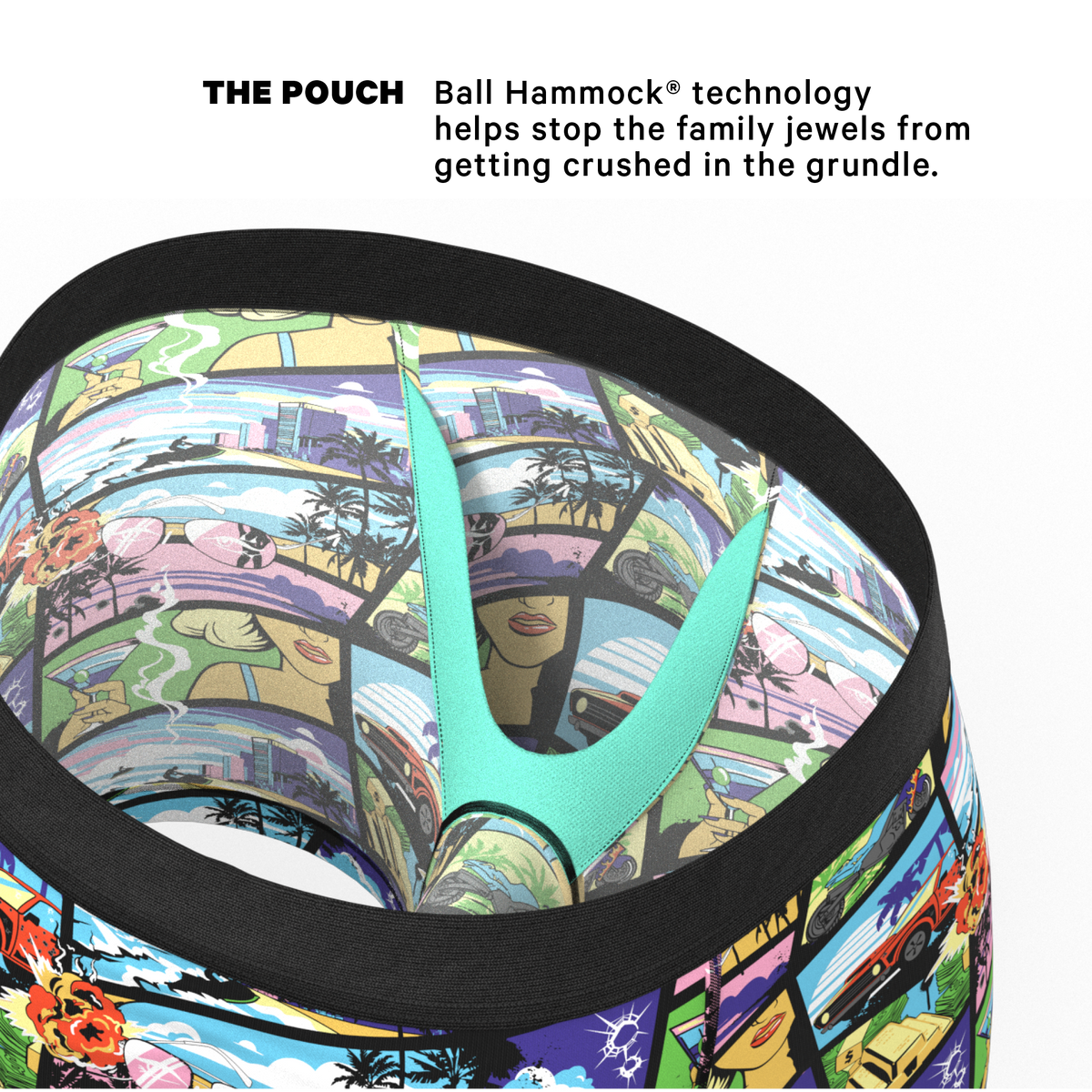 The Gas Pedal | Pop Art Ball Hammock® Pouch Underwear - Shinesty