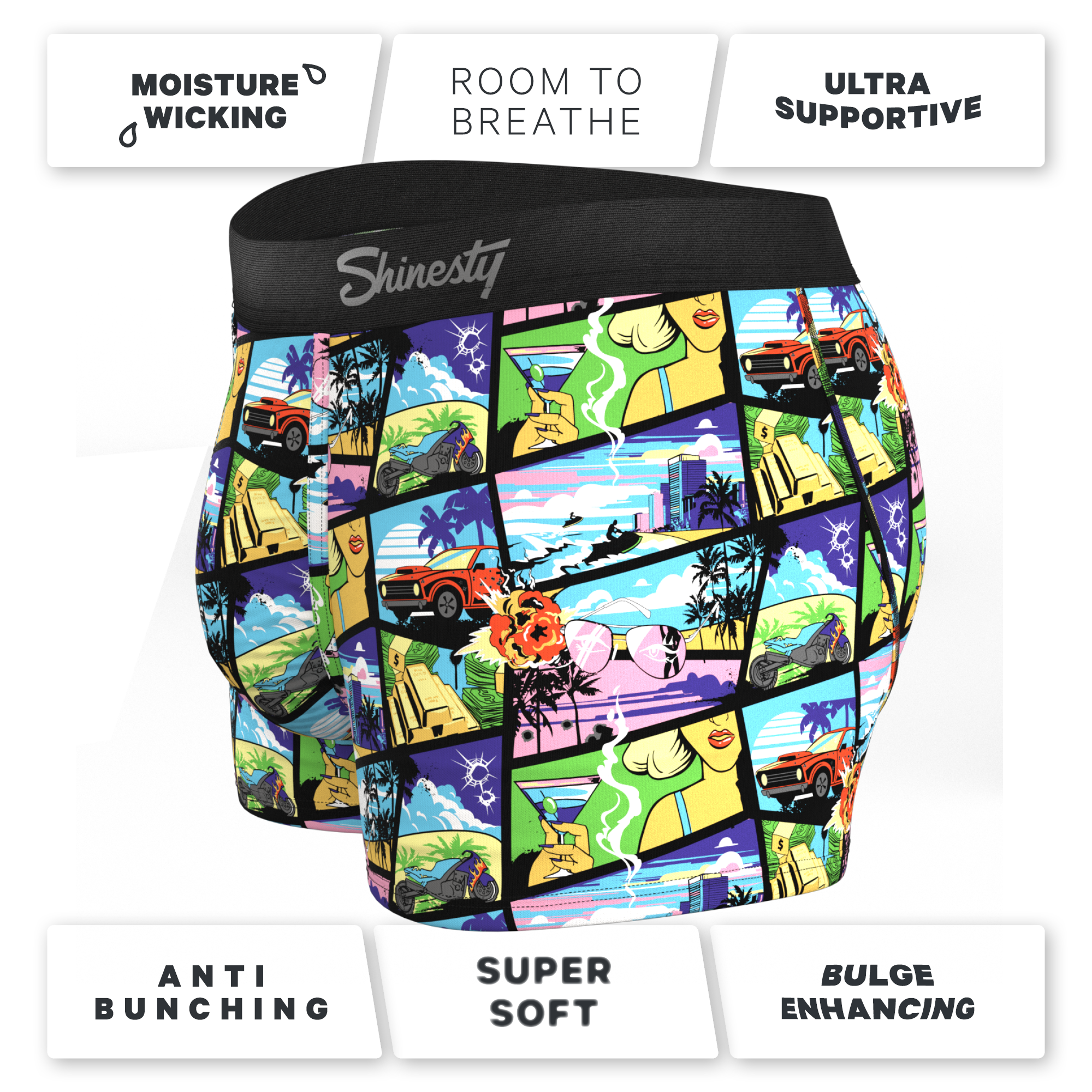 The Gas Pedal | Pop Art Ball Hammock® Pouch Trunks Underwear - Shinesty