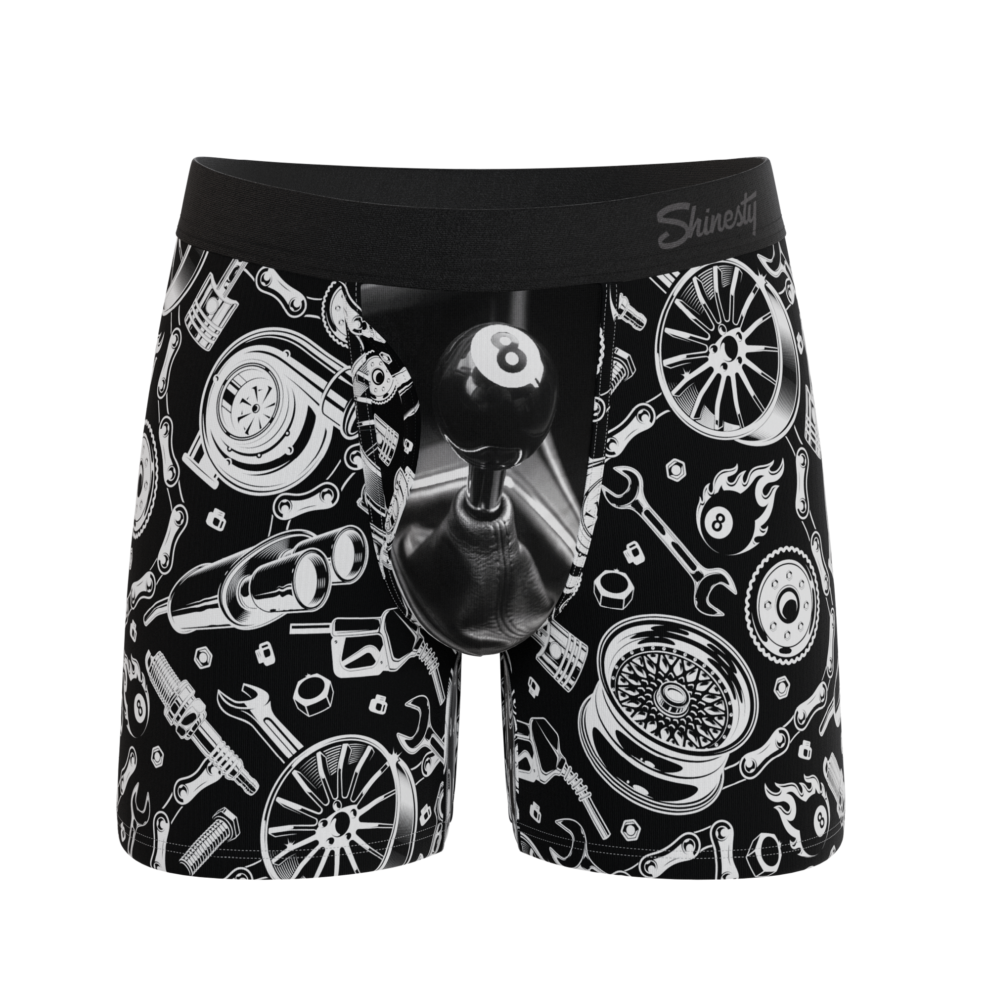 The Gear Head | Stick Shift Ball Hammock® Pouch Underwear With Fly - Shinesty