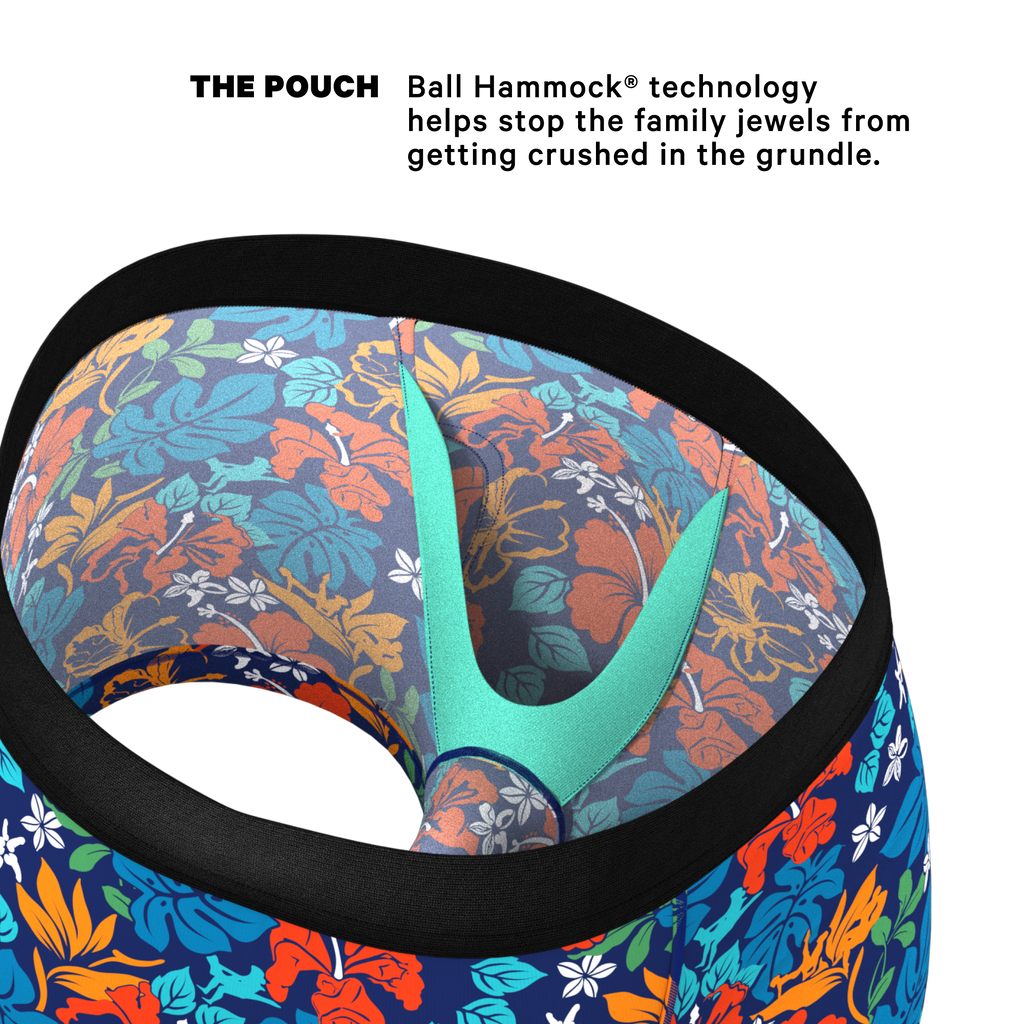 The Get Lei'd | Naughty Tropical Ball Hammock® Pouch Trunks Underwear - Shinesty