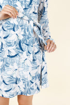 The Gilded Lily | Crosshatch Lilies Wrap Dress - Shinesty