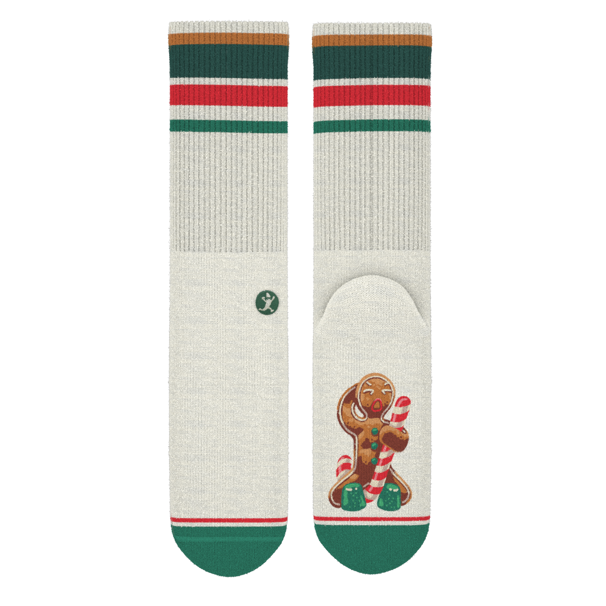 The Ginger Rail | Gingerbread Heel Hammock™ Crew Socks - Shinesty