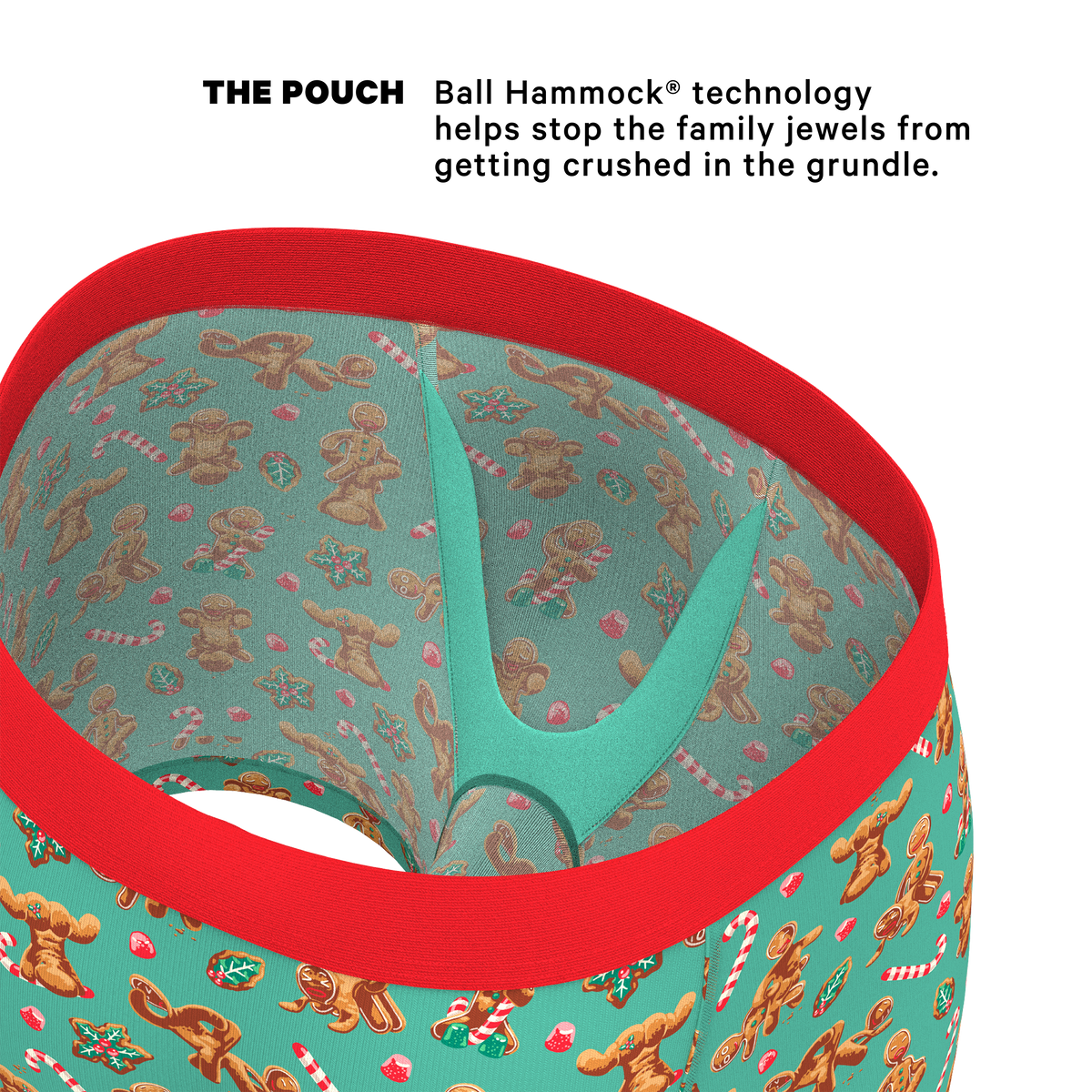 The Ginger Rail | Gingerbread Ball Hammock® Pouch Underwear - Shinesty