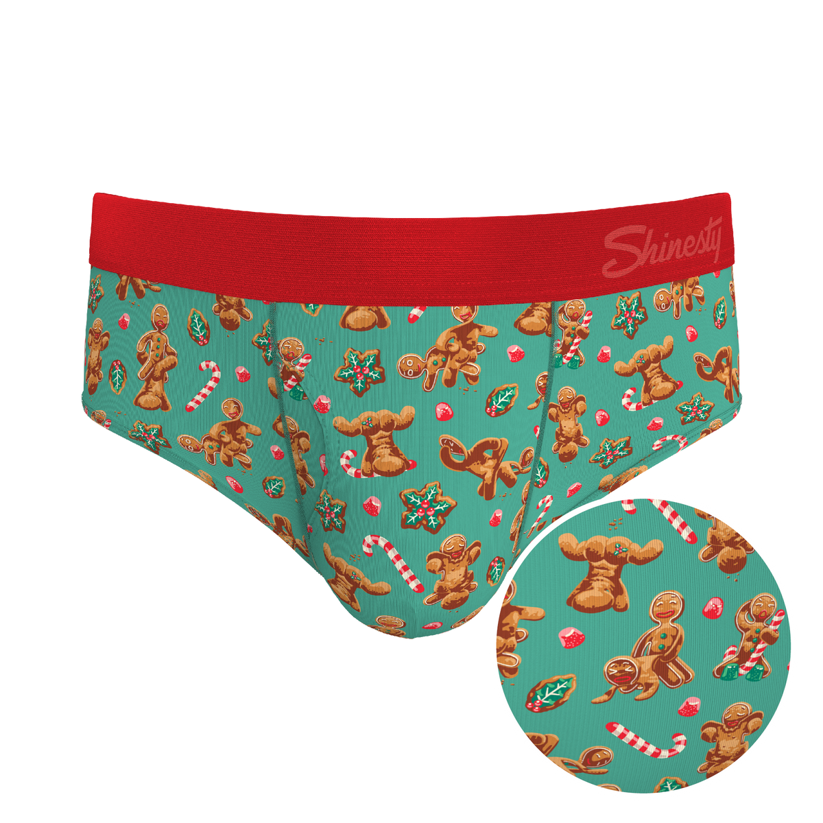 The Ginger Rail | Gingerbread Ball Hammock® Pouch Underwear Briefs - Shinesty