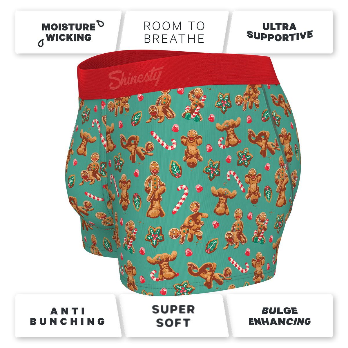 The Ginger Rail | Gingerbread Ball Hammock® Pouch Trunks Underwear - Shinesty