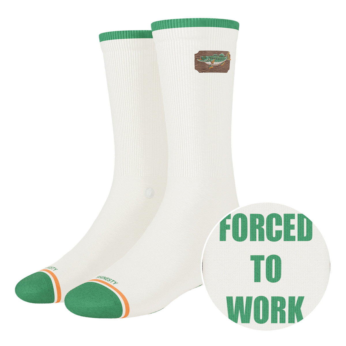 The Gone Fishing | Fishing Heel Hammock™ Crew Socks - Shinesty