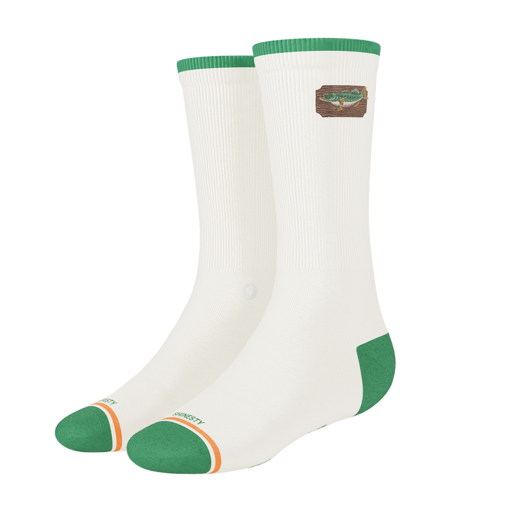 The Gone Fishing | Fishing Heel Hammock™ Crew Socks - Shinesty