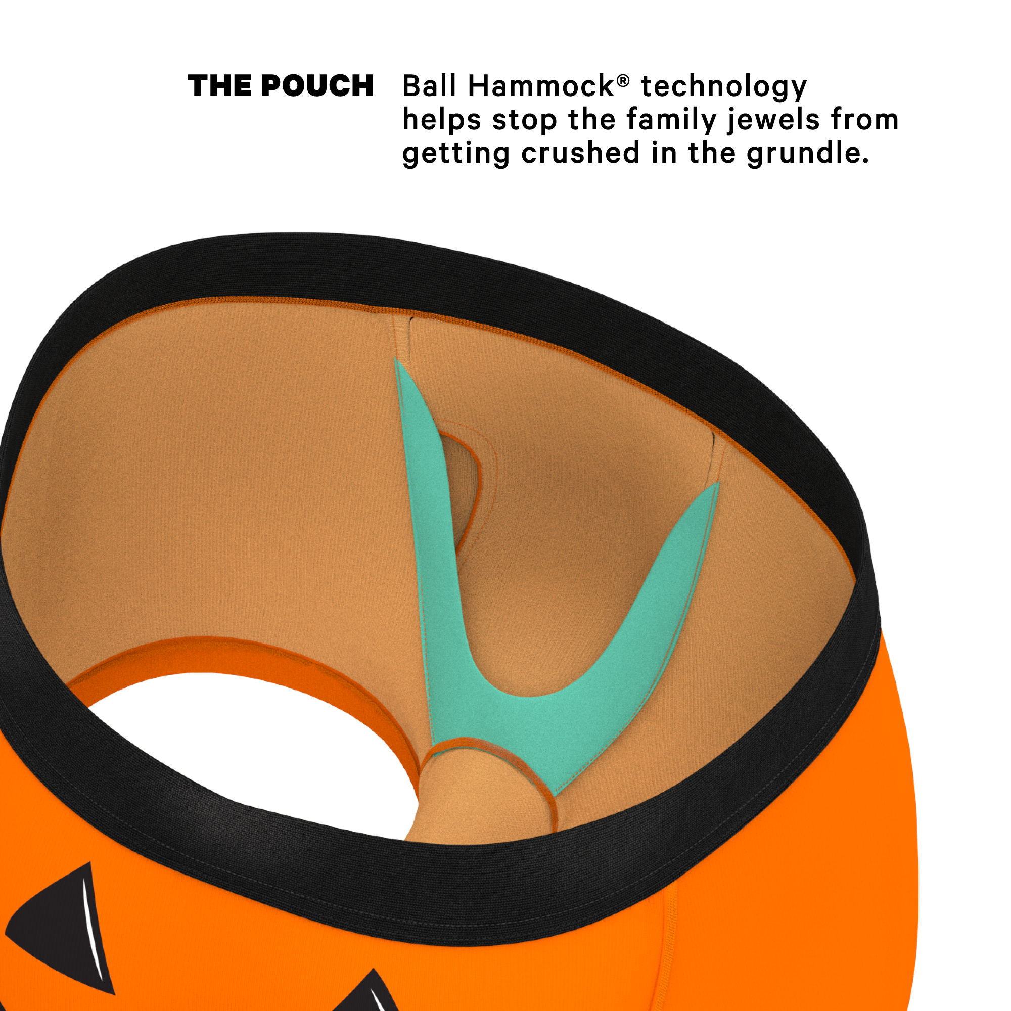 The Good Gourd | Jack O Lantern Ball Hammock® Pouch Trunks Underwear - Shinesty