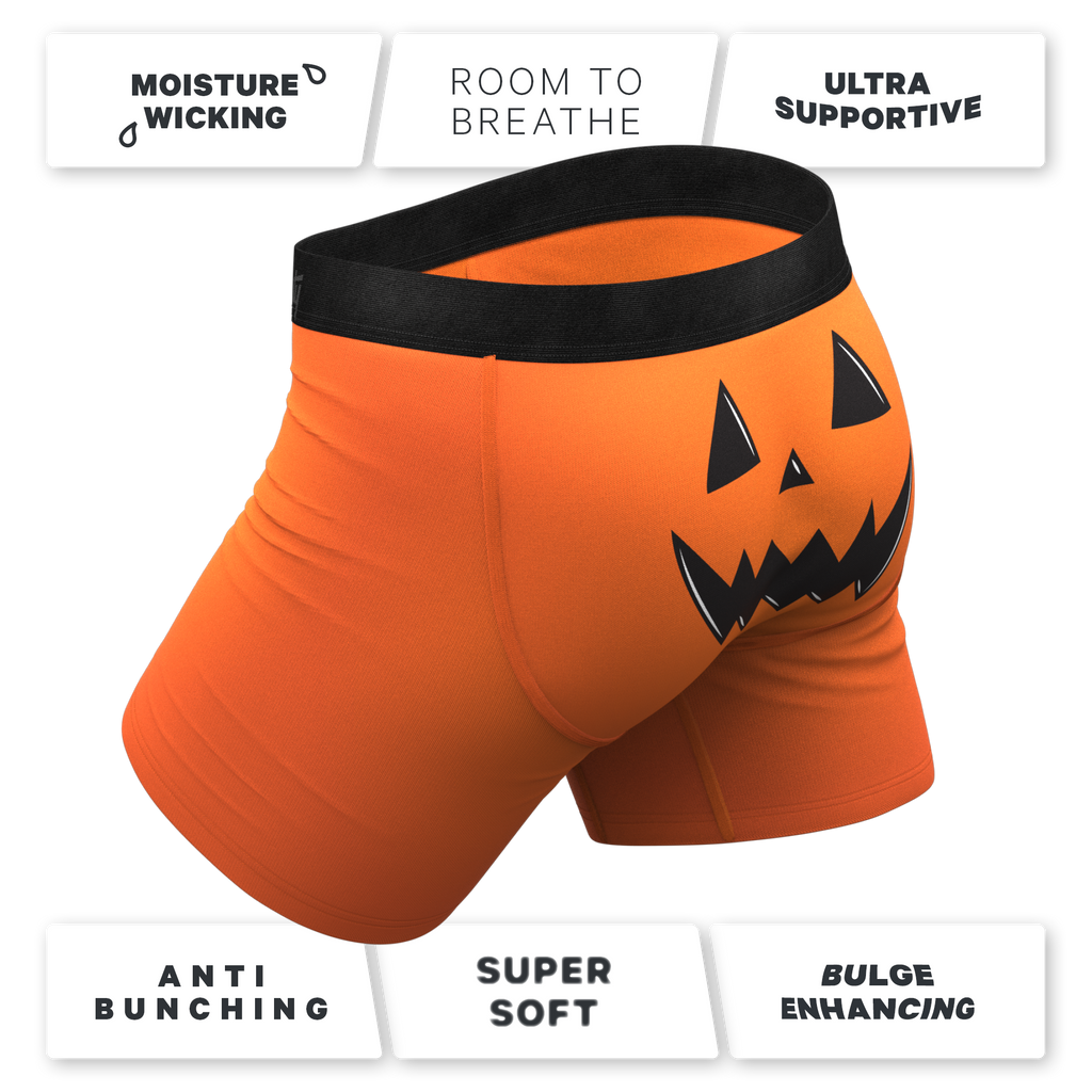The Good Gourd | Jack O Lantern Ball Hammock® Pouch Underwear With Fly - Shinesty