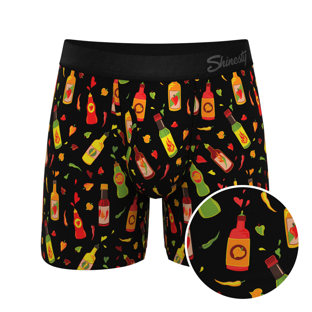 The Gotcha Sriracha | Hot Sauce Ball Hammock® Pouch Underwear With Fly - Shinesty