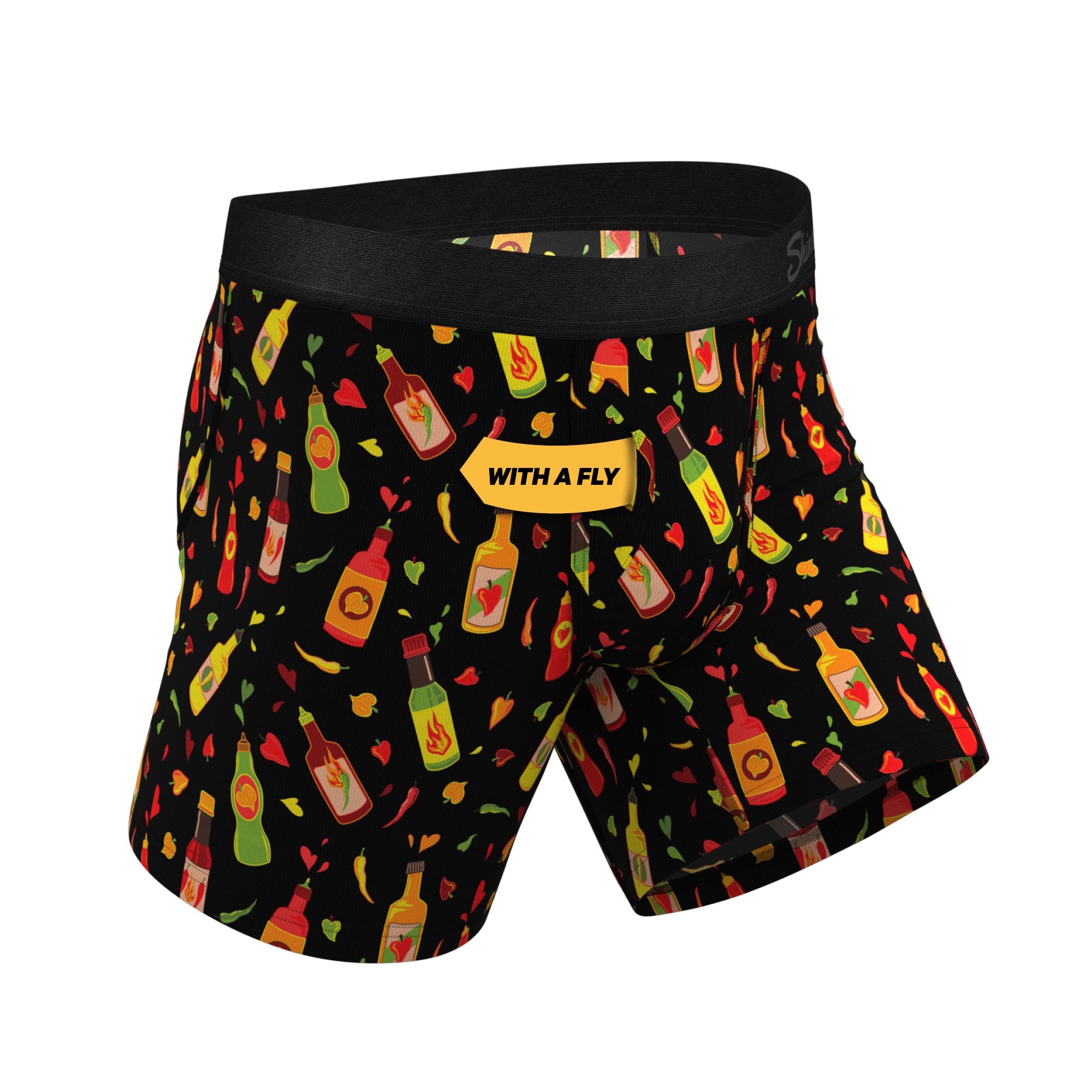 The Gotcha Sriracha | Hot Sauce Ball Hammock® Pouch Underwear With Fly - Shinesty