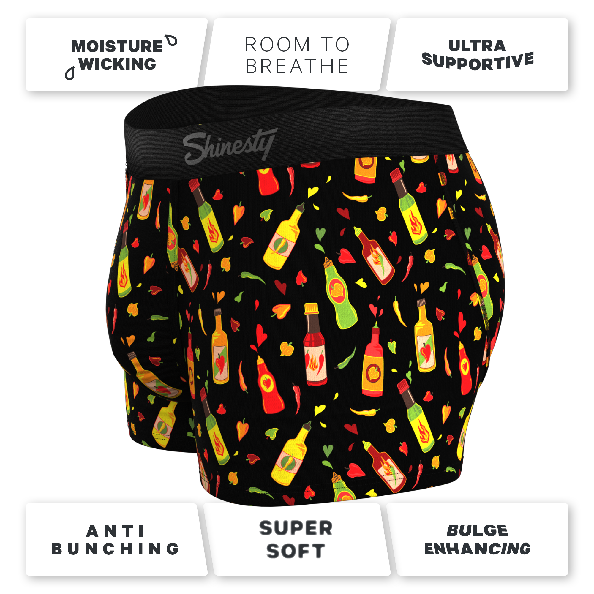 The Gotcha Sriracha | Hot Sauce Ball Hammock® Pouch Trunks Underwear - Shinesty