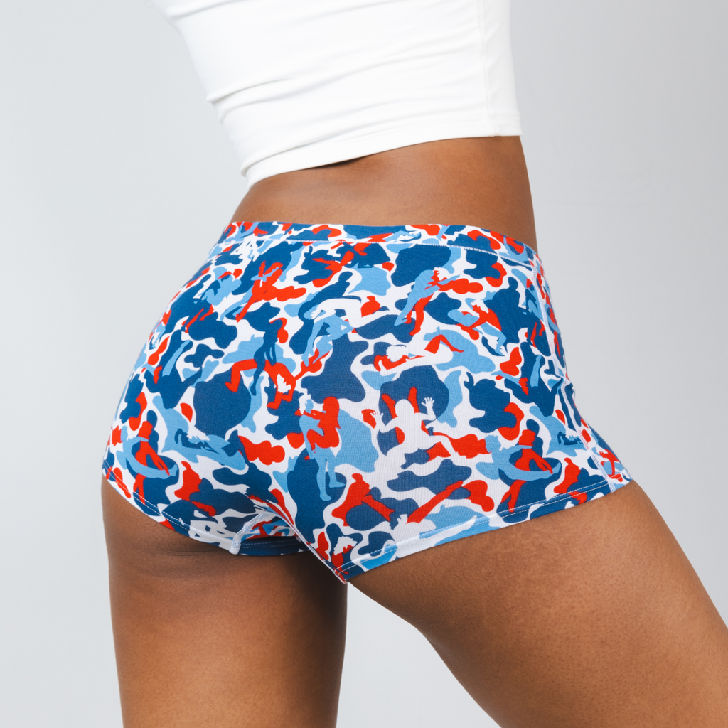 The Grand Finale | USA Camouflage Modal Boyshort Underwear - Shinesty