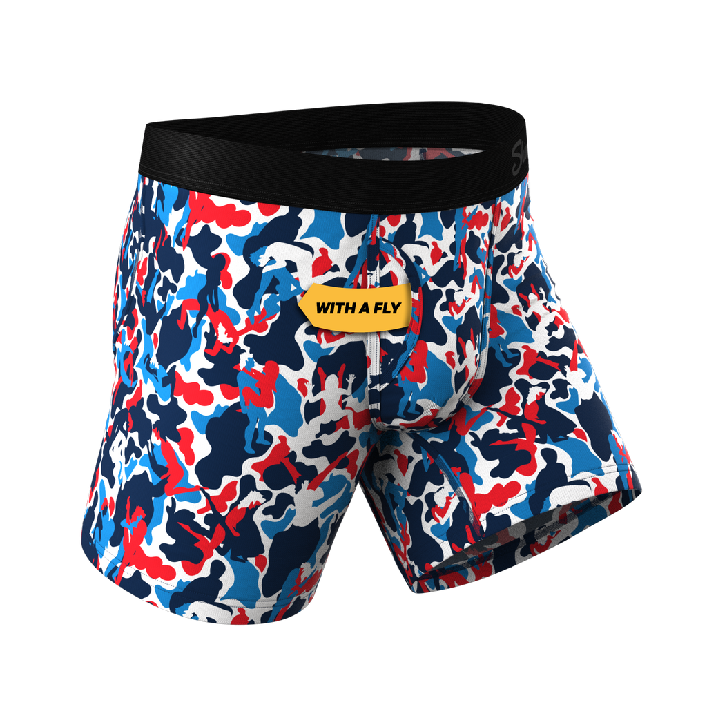 The Grand Finale | USA Camouflage Ball Hammock® Pouch Underwear With Fly - Shinesty