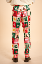 The Grandma's Monstrosity | Quilt Men's Printed Suit Pants - Shinesty
