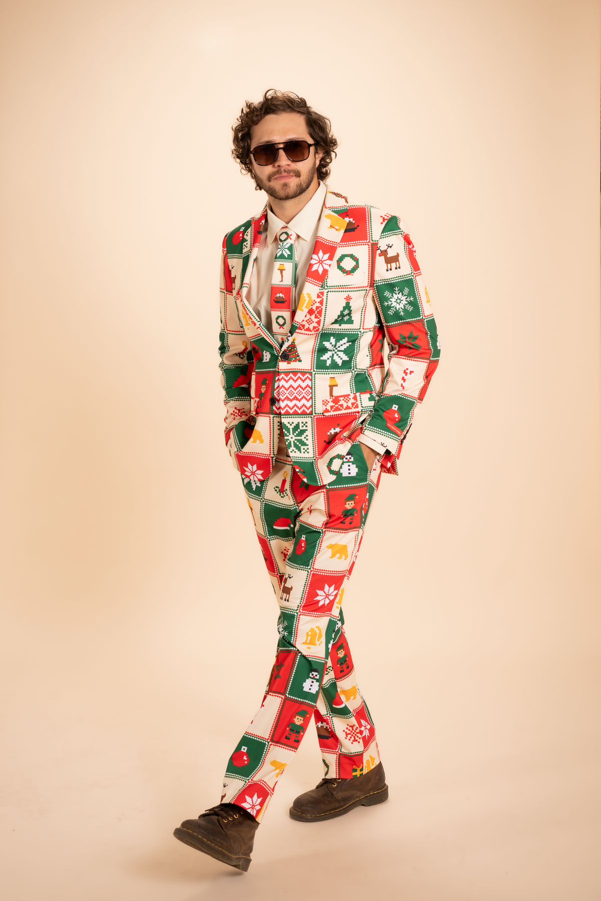 The Grandma's Monstrosity | Quilt Men's Printed Suit Pants - Shinesty